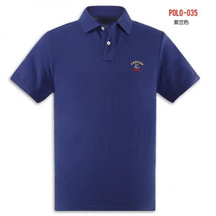 【定制】紫色純棉POLO衫經典款式定做SPOLO