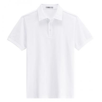 【定制】白色POLO衫定做，原身布衣領(lǐng)免費設(shè)計效果圖