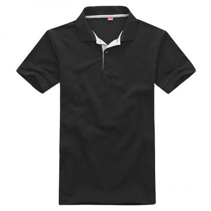 【定制】黑色全棉材質(zhì)POLO衫 男士時尚潮流款